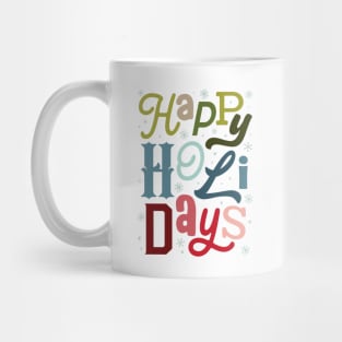 Happy Holidays Typography ©GraphicLoveShop Mug